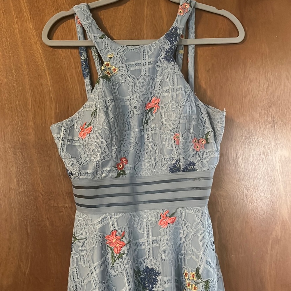 Blue flowered dress